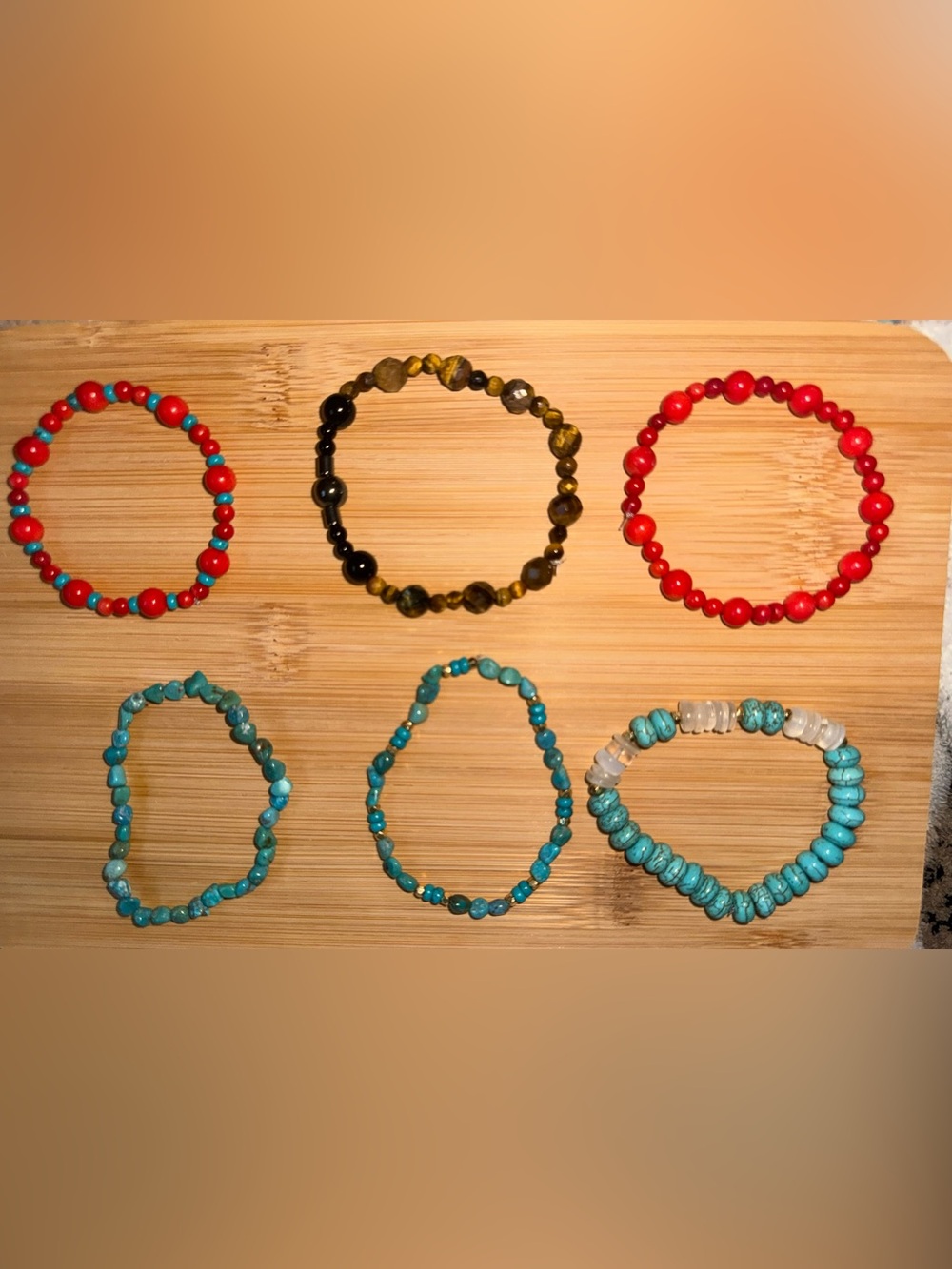 genuine gemstone bracelets,your choice, red coral, turquoise,tigers eye,moonston